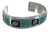 Turquoise Authentic Sterling Silver Southwest Cuff Bracelet CX49659