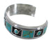 Turquoise Authentic Sterling Silver Southwest Cuff Bracelet CX49659