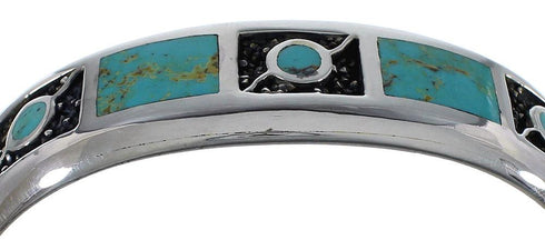 Turquoise Authentic Sterling Silver Southwest Cuff Bracelet CX49659