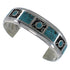 Southwestern Authentic Sterling Silver Turquoise Cuff Bracelet CX49662