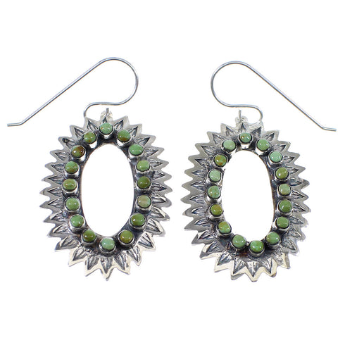 Sterling Silver Turquoise Hook Dangle Earrings AX49972