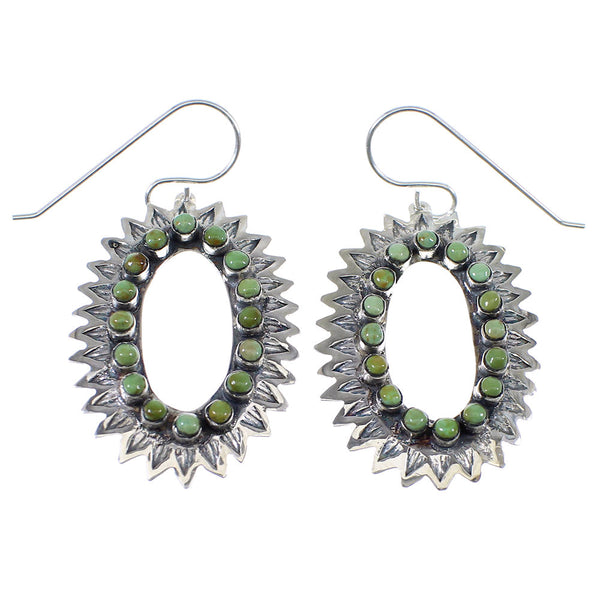 Sterling Silver Turquoise Hook Dangle Earrings AX49972