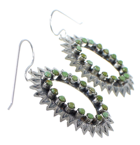 Sterling Silver Turquoise Hook Dangle Earrings AX49972