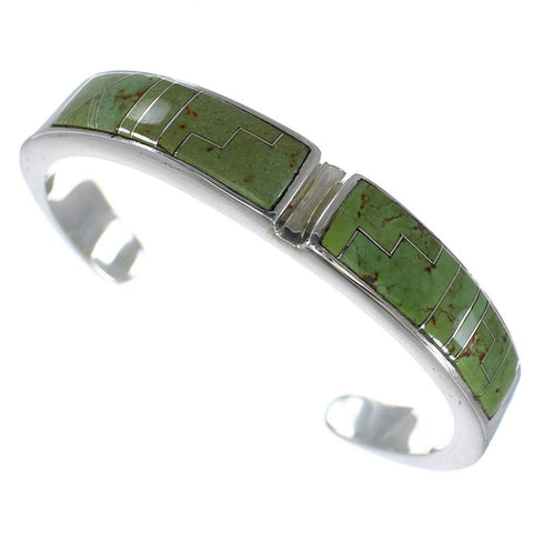 Turquoise Sterling Silver Southwest Sturdy Cuff Bracelet CX49746