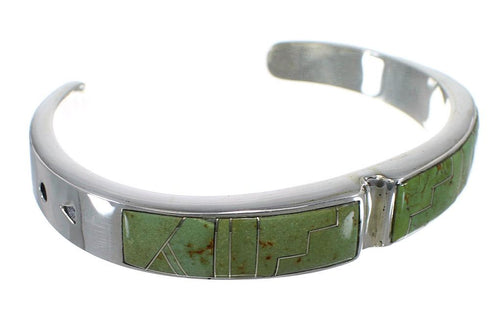 Turquoise Sterling Silver Southwest Sturdy Cuff Bracelet CX49746