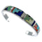 Sterling Silver Southwest Multicolor Heavy Cuff Bracelet CX49760