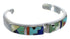 Sterling Silver Southwest Multicolor Heavy Cuff Bracelet CX49760