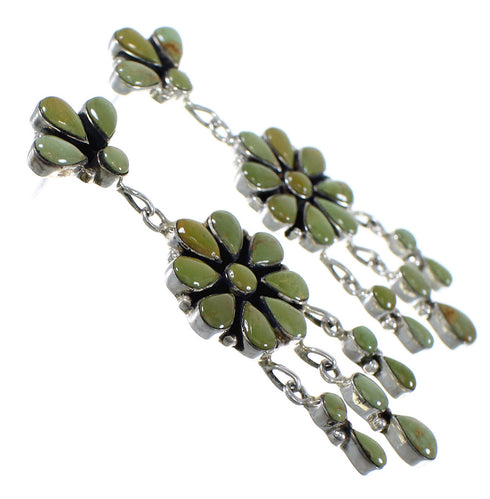 Turquoise Sterling Silver Post Dangle Earrings AX50897