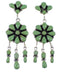 Turquoise And Genuine Sterling Silver Post Dangle Earrings AX50907