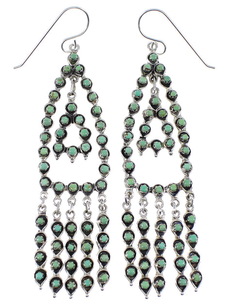 Turquoise Sterling Silver Hook Dangle Earrings AX50969