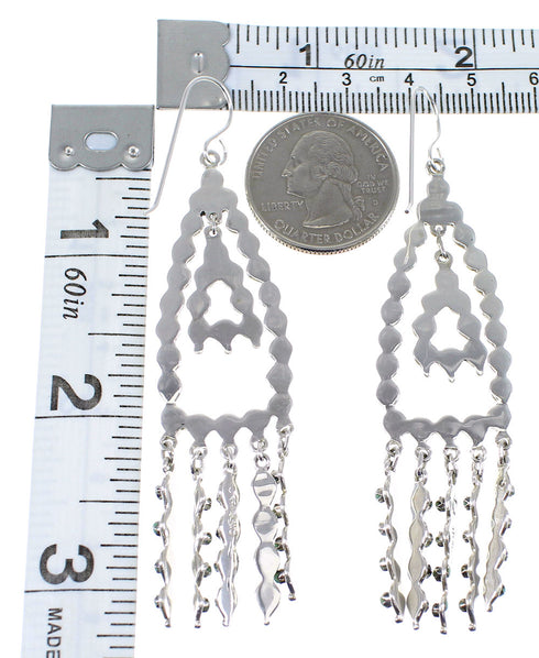 Turquoise Sterling Silver Hook Dangle Earrings AX50969