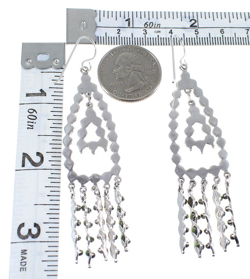 Turquoise And Authentic Sterling Silver Hook Dangle Earrings AX50973