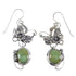 Sterling Silver Turquoise Jewelry Hook Dangle Flower Earrings AX50032