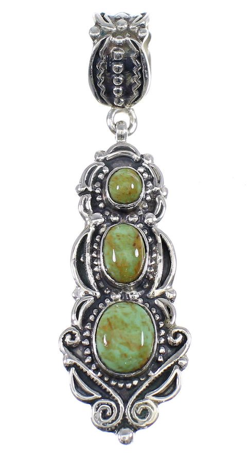 Turquoise Authentic Sterling Silver Pendant AX50212