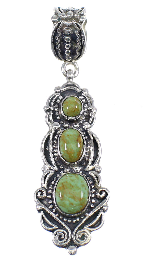Turquoise Authentic Sterling Silver Pendant AX50212