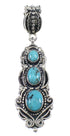 Authentic Sterling Silver Southwest Turquoise Pendant AX50228
