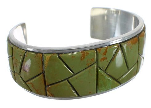 Southwestern Turquoise Silver Well-Built Cuff Bracelet CX49888