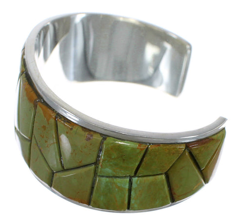 Southwestern Turquoise Silver Well-Built Cuff Bracelet CX49888