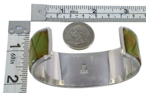 Southwestern Turquoise Silver Well-Built Cuff Bracelet CX49888