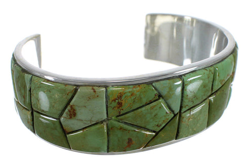 Silver Turquoise Southwestern Well-Built Cuff Bracelet CX49893