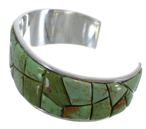 Silver Turquoise Southwestern Well-Built Cuff Bracelet CX49893