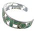 Southwest Sterling Silver Turquoise Inlay Cuff Bracelet CX49906