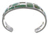 Southwest Sterling Silver Turquoise Inlay Cuff Bracelet CX49906