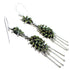 Southwest Silver Turquoise Needlepoint Hook Dangle Earrings AX51067