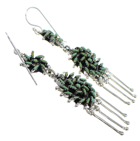 Southwestern Sterling Silver Turquoise Needlepoint Earrings AX51071