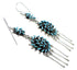 Authentic Sterling Silver Turquoise Needlepoint Hook Earrings AX51078