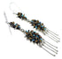 Silver Multicolor Needlepoint Hook Dangle Earrings AX51088
