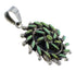 Turquoise Needlepoint Silver Slide Pendant AX51112