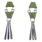 Turquoise Inlay Sterling Silver Post Dangle Earrings AX50830