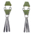 Turquoise Inlay Sterling Silver Post Dangle Earrings AX50830
