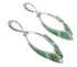 Turquoise And Opal Sterling Silver Post Dangle Earrings AX50241