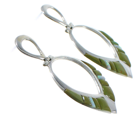Southwestern Turquoise Opal Sterling Silver Post Earrings AX50302