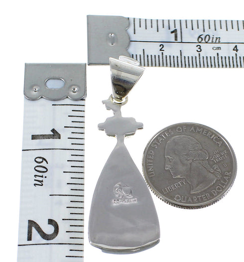 Silver Turquoise Inlay Pendant AX50366