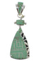 Genuine Sterling Silver Turquoise Inlay Pendant AX50367