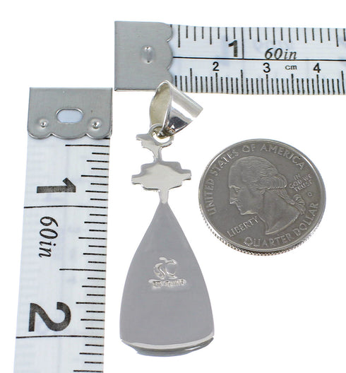 Genuine Sterling Silver Turquoise Inlay Pendant AX50367
