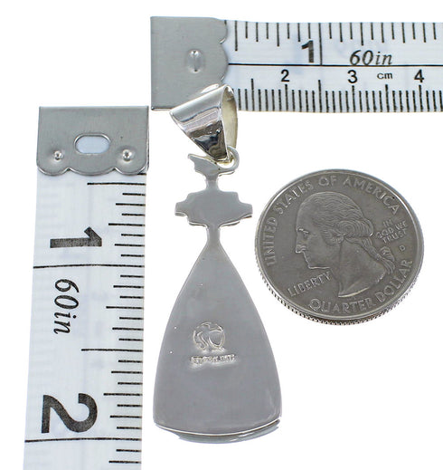 Sterling Silver Multicolor Inlay Pendant AX50381