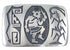 Hopi G. Phillips Warrior Mudhead Kachina Corn Stalk Belt Buckle EX50323