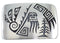 Hopi Red Bearded Kachina Water Wave G. Phillips Belt Buckle EX50326