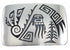 Hopi Red Bearded Kachina Water Wave G. Phillips Belt Buckle EX50326