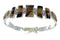 Sterling Silver Multicolor Inlay Southwestern Link Bracelet CX50578
