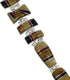 Sterling Silver Multicolor Inlay Southwestern Link Bracelet CX50578