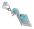 Southwestern Turquoise And Opal Inlay Silver Pendant AX51269
