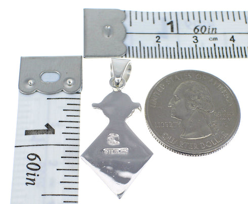 Southwestern Turquoise And Opal Inlay Silver Pendant AX51269