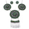 Silver Southwest Turquoise Needlepoint Necklace And Earring Set CX51338