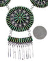 Silver Southwest Turquoise Needlepoint Necklace And Earring Set CX51338