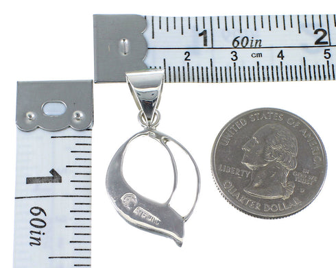 Sterling Silver And Turquoise Inlay Pendant AX51842